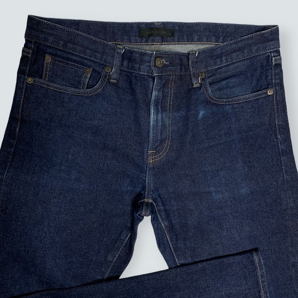 UNIQLO Slim Straight Mid Rise Kaihara Mill Selvedge Jeans Size 33x31 in EUC - Picture 8 of 14
